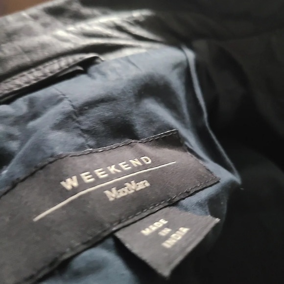 Weekend Max Mara black leather jacket Women's sz.8 - Picture 9 of 16